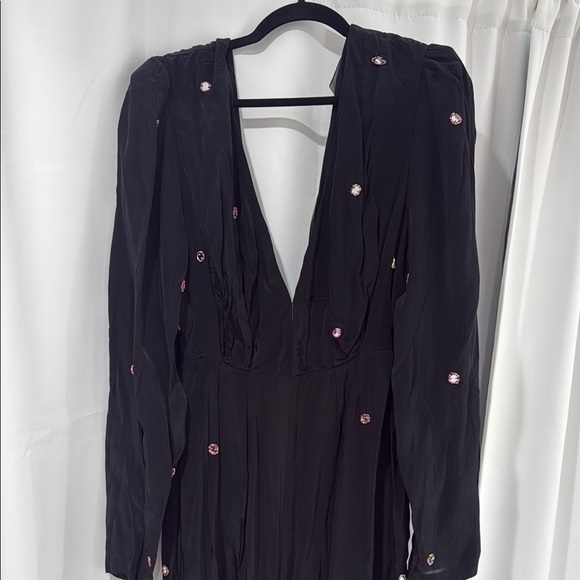 farm rioBlack jumpsuit with mirro Embellishments